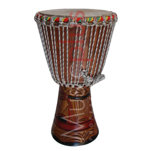 Musicplus - Djembé traditionnel, avec système de tension de cordon, 33cm
