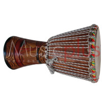 Musicplus - Djembé traditionnel, avec système de tension de cordon, 33cm