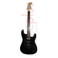 Tenson - X-20 AB, Guitare Electrique Coupe Strat Saturn Series HSS, All Black