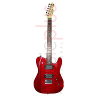 Tenson - X-70 RD, Guitare Electrique Coupe Tele Saturn Series HH, Rouge
