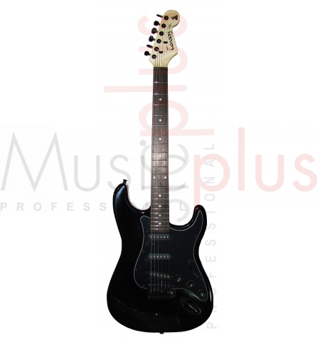 Tenson - X-10 AB, Strat Shape Electric Guitar Saturn Series SSS, All Black