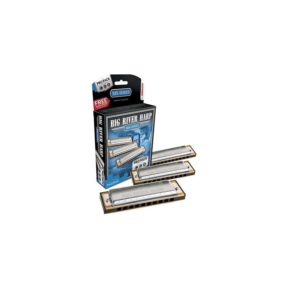 Hohner - M5900XP, Diatonic Harmonica Pack C (Do) A (La) G (Sol) Big River Harp Pro Hohner - M5900XP, Diatonic Harmonica Pack C (Do) A (La) G (Sol) Big River Harp Pro