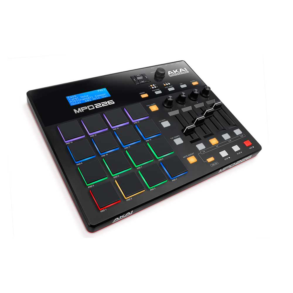 AKAI - MPD226, Contrôleur USB/MIDI, 16 pads 4 faders 4 potentiomètres AKAI - MPD226, Contrôleur USB/MIDI, 16 pads 4 faders 4 potentiomètres