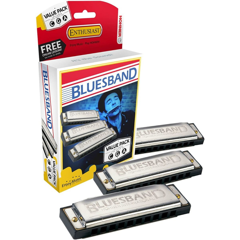 Hohner - M559XP, BluesBand Pro Pack, C (Do) G (Sol) A (La), Harmonica Diatonique Hohner - M559XP, BluesBand Pro Pack, C (Do) G (Sol) A (La), Harmonica Diatonique