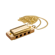 Hohner - M110, Little lady C (Do), Harmonica diatonique doré avec chaine