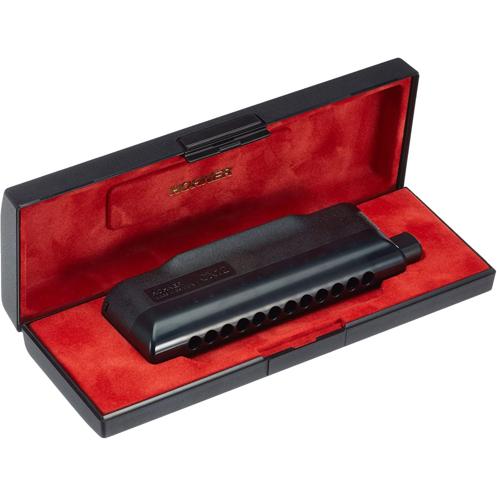 Hohner - M754510, Chromonica Harmonica CX12 en Sol ( G ), Noire Hohner - M754510, Chromonica Harmonica CX12 en Sol ( G ), Noire