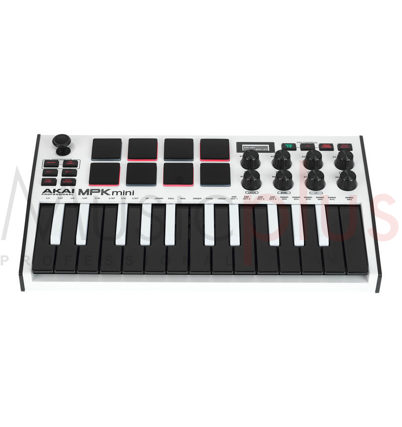 AKAI - MPK MINI MK3 WH, MIDI Keyboard 25 Keys 8 pads, White