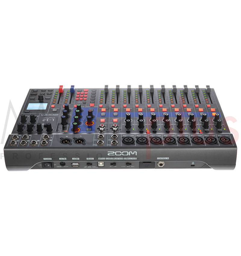 ZOOM L-12 LIVETRACK Console mixage 12 voies 5 mixages casques individuels  enregistreur multipiste et interface audio