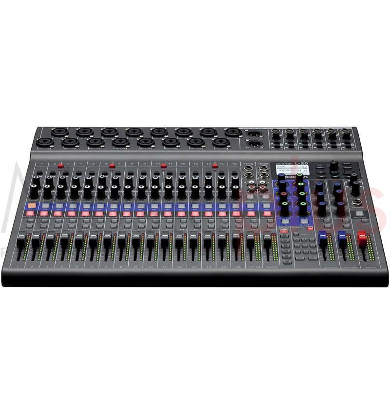 Zoom - LIVETRACK L-20, Combined mixer, audio interface and recorder