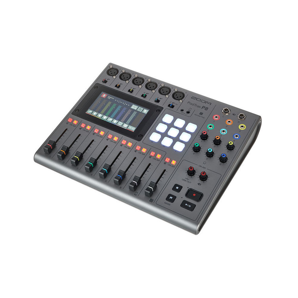 Zoom - PODTRACK P8, Enregistreur et mixeur de podcast, 6 entrées