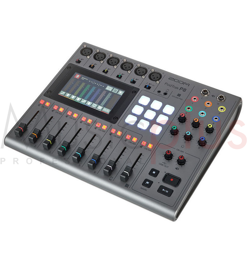 Zoom - PODTRACK P8, Podcast Recorder and Mixer, 6 Inputs