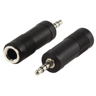 Aywa - Adaptateur audio Jack 6.35mm femelle stéréo vers Jack 3.5mm mâle stéréo, Plastique