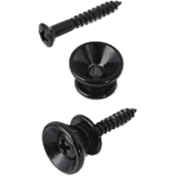 Yellow Parts - EZ1399B, Strap Buttons , Black (Pair)