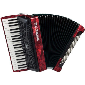 Hohner - A16832, Accordéon Bravo III 120 Bass Piano, Rouge Perle