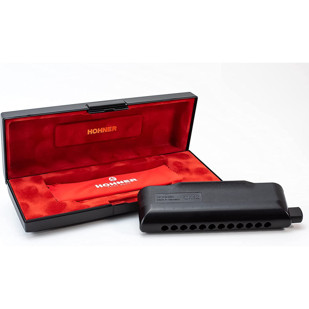 Hohner - M754500, Chromatica Harmonica CX12 en Do (C), Noire Hohner - M754500, Chromatica Harmonica CX12 en Do (C), Noire