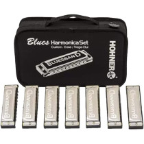 Hohner - M1501/7, Set de 7 Harmonicas BluesBand (A, Bb, C, D, E, F,G)
