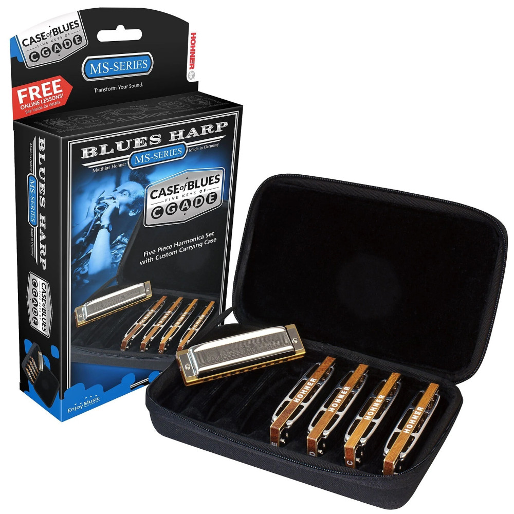 Hohner - M53305XP, Set de 5 Harmonicas Blues Harp Pro Hohner - M53305XP, Set de 5 Harmonicas Blues Harp Pro
