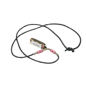 Hohner - M38N-PK, Collier Mini Harmonica, Rose