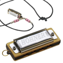 Hohner - M38N-PK, Collier Mini Harmonica, Rose
