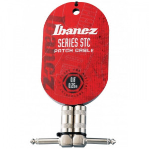 Ibanez - STC08LL, Câble de patch jack coudé - jack coudé, 25 cm