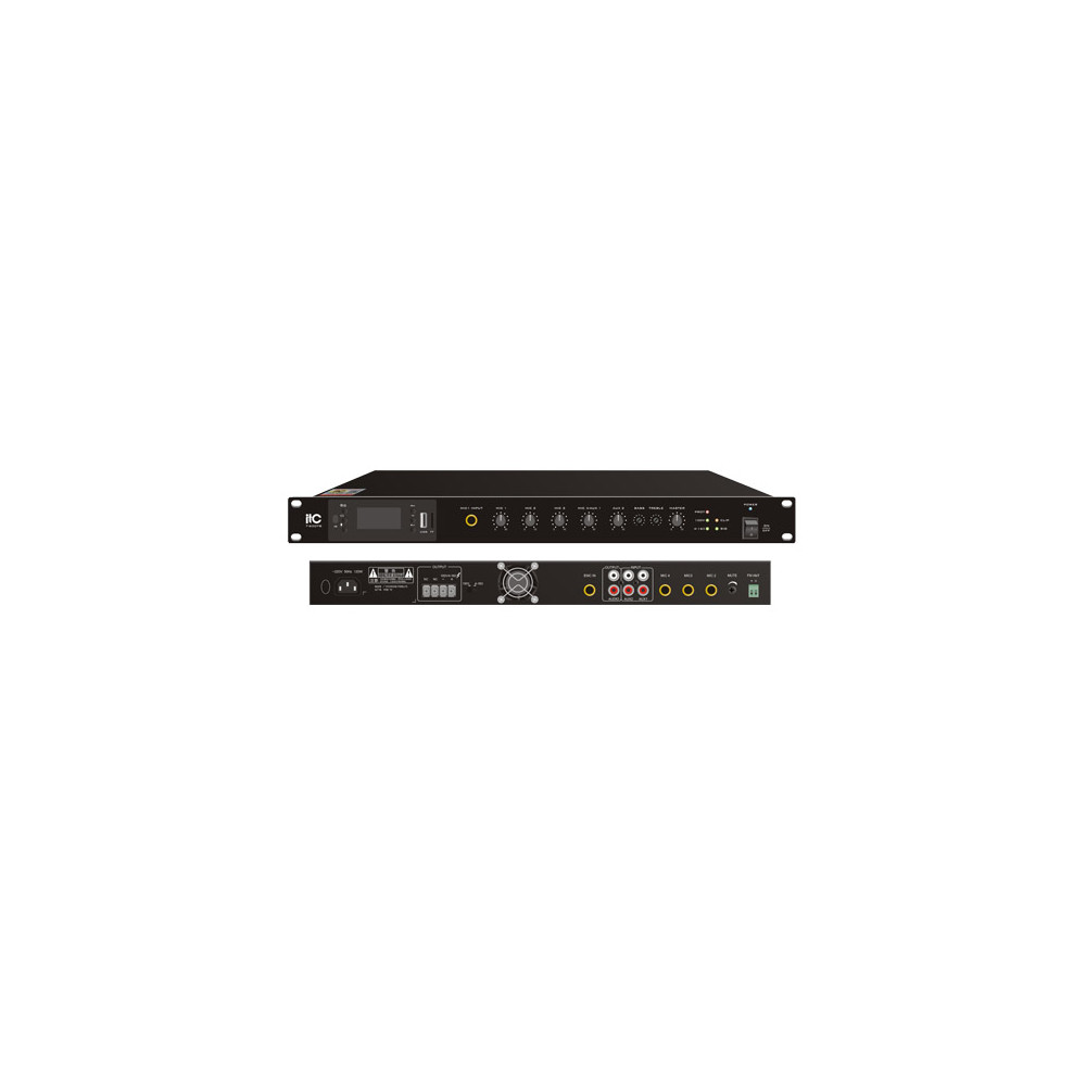 ITC - T-60DTB, Amplificateur de mixage numérique avec MP3/Radio/Bluetooth, 60W RMS ITC - T-60DTB, Amplificateur de mixage numérique avec MP3/Radio/Bluetooth, 60W RMS