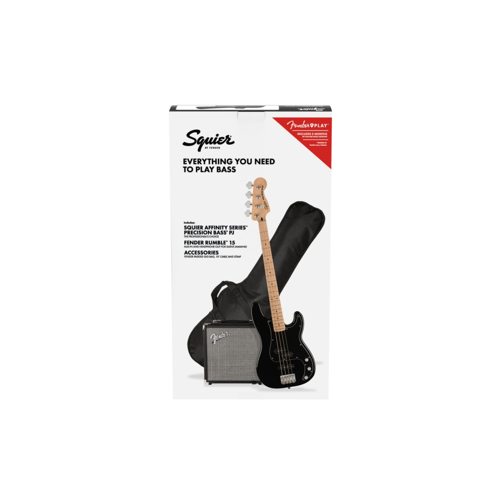 Fender Squier - Affinity Series, Precision Bass, PJ Pack, Noir Fender Squier - Affinity Series, Precision Bass, PJ Pack, Noir