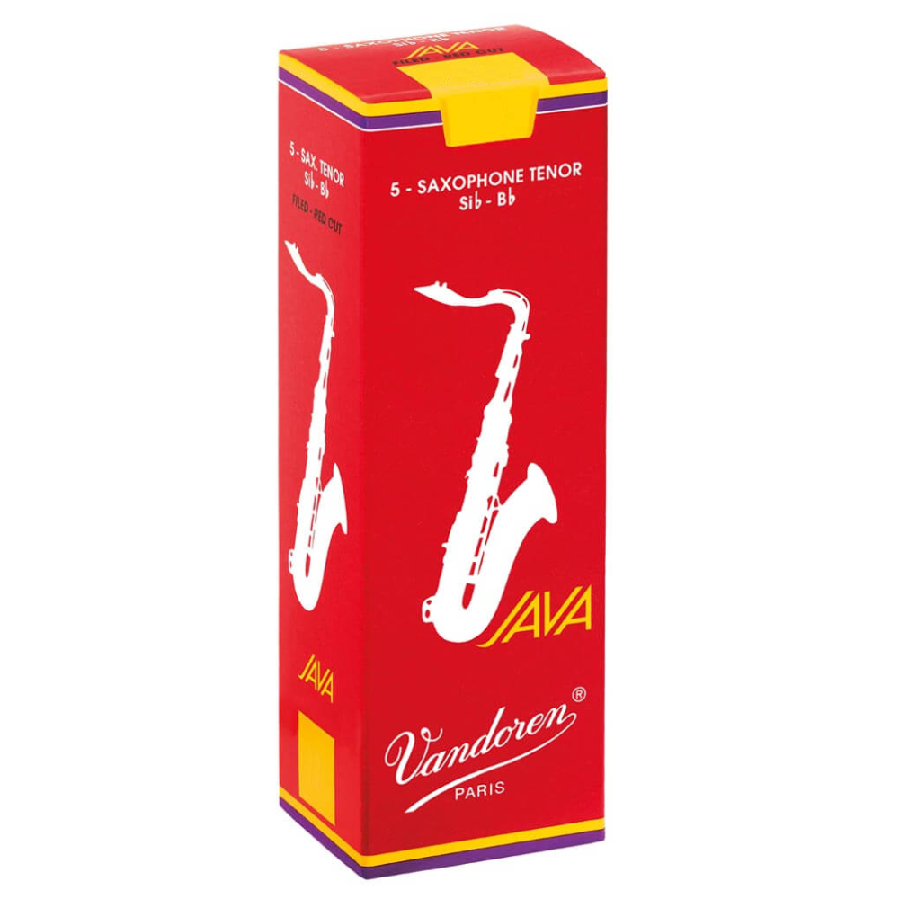 Vandoren - SR272R, Pack de 5 Anches Java "Filed - Red Cut" pour Saxophone Ténor Sib - Force 2 Vandoren - SR272R, Pack de 5 Anches Java "Filed - Red Cut" pour Saxophone Ténor Sib - Force 2