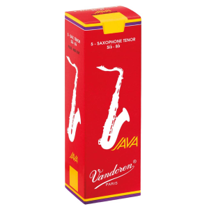 Vandoren - SR272R, Pack de 5 Anches Java "Filed - Red Cut" pour Saxophone Ténor Sib  - Force 2