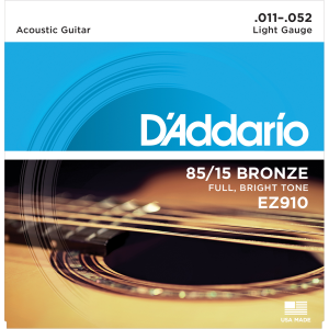 D'Addario - EZ910, Jeux Guitare Acoustique Light 11-52