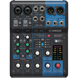 Yamaha - MG06X, 6-Channel Analog Mixer with Built-in SPX Effects