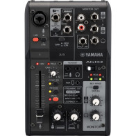 Yamaha AG03MK2 B – USB Audio Interface for Streaming and Podcasting – PC/Mac/iOS Compatible – Built-in Effects – Black