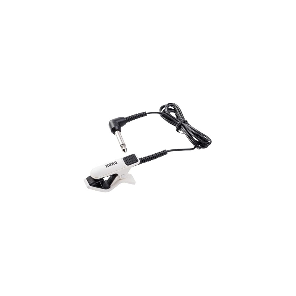 Korg - CM-200-WHBK, Clip-On Contact Microphone for Tuner, 1m Cable – White/Black Korg - CM-200-WHBK, Clip-On Contact Microphone for Tuner, 1m Cable – White/Black