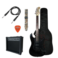 Tenson - Pack X20, guitare éléctrique, Black