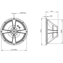 Sica - 12C2.5CP , Haut-parleur 300 W / 8 Ohms, 12''