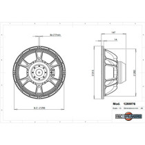 B&C - 12HPL76 , Haut-parleur 12″ néodyme 700 W programme, 99 dB sensibilité, bobine alu 76 m