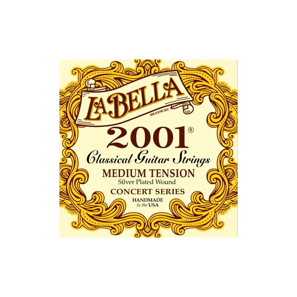 La Bella - 2001 MED, Classical Guitar Strings, Medium Tension