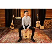 Meinl - SC80HA, Cajon 80 Snarecraft Heart Ash – Cajón with Dual Internal Snare, Baltic Birch