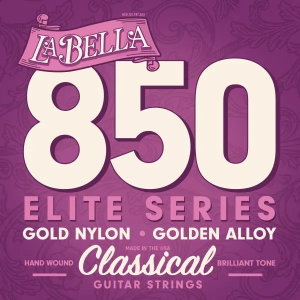 La Bella - 850, Elite Series – Nylon Noir & Basses Filées Argent