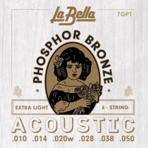 La Bella – 7GPT, Phosphor Bronze – Medium Gauge 10-50