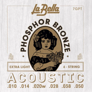 La Bella – 7GPT, Phosphor Bronze – Medium Gauge 10-50