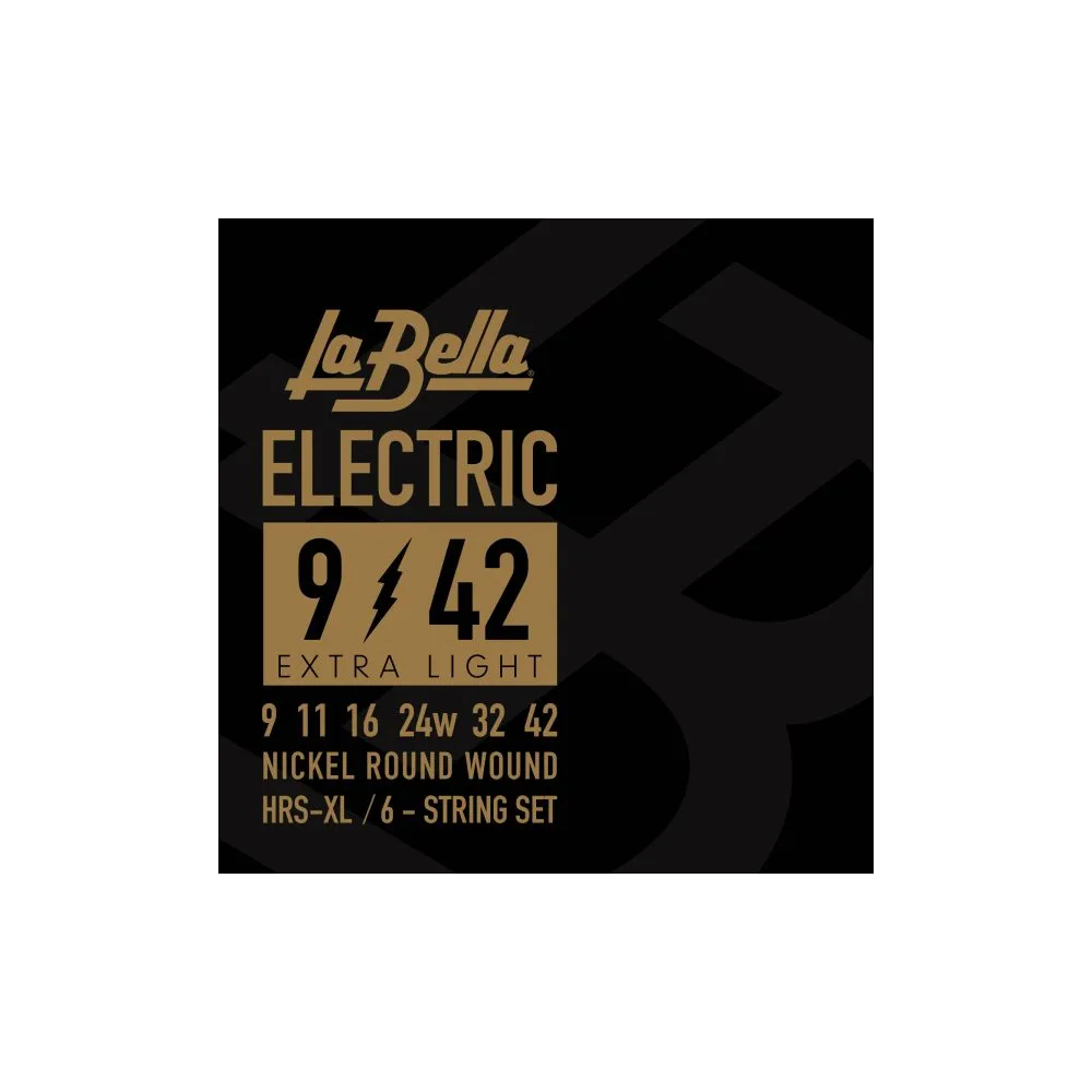 La Bella - HRS-XL, Nickel Electric Guitar Strings, 009-042