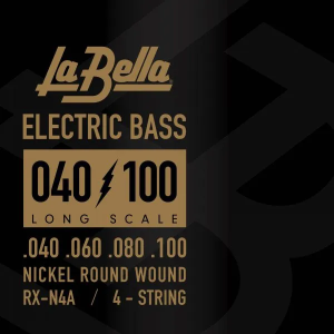 La Bella - RX-N4A, Corde de guitare basse électrique en nickel, 040-100