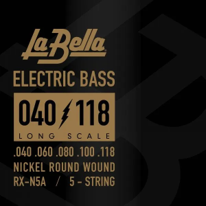 La Bella - RX-N5A, Corde de guitare basse électrique en nickel, 040-118