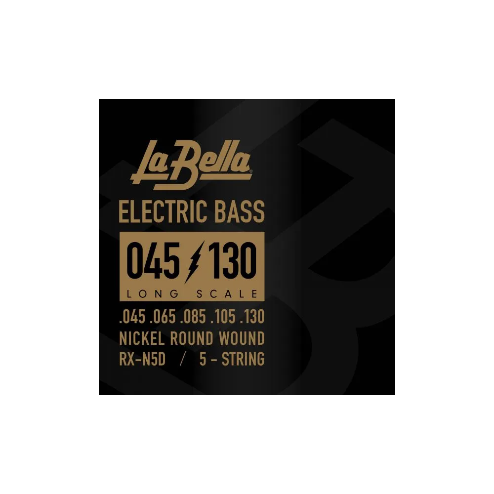 La Bella - RX-N5D, Nickel electric bass guitar string, 045-130