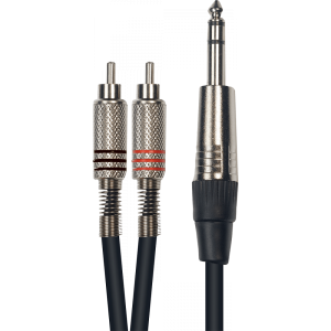 Aywa - Y042, 2 RCA mâle/jack stéréo mâle 3m