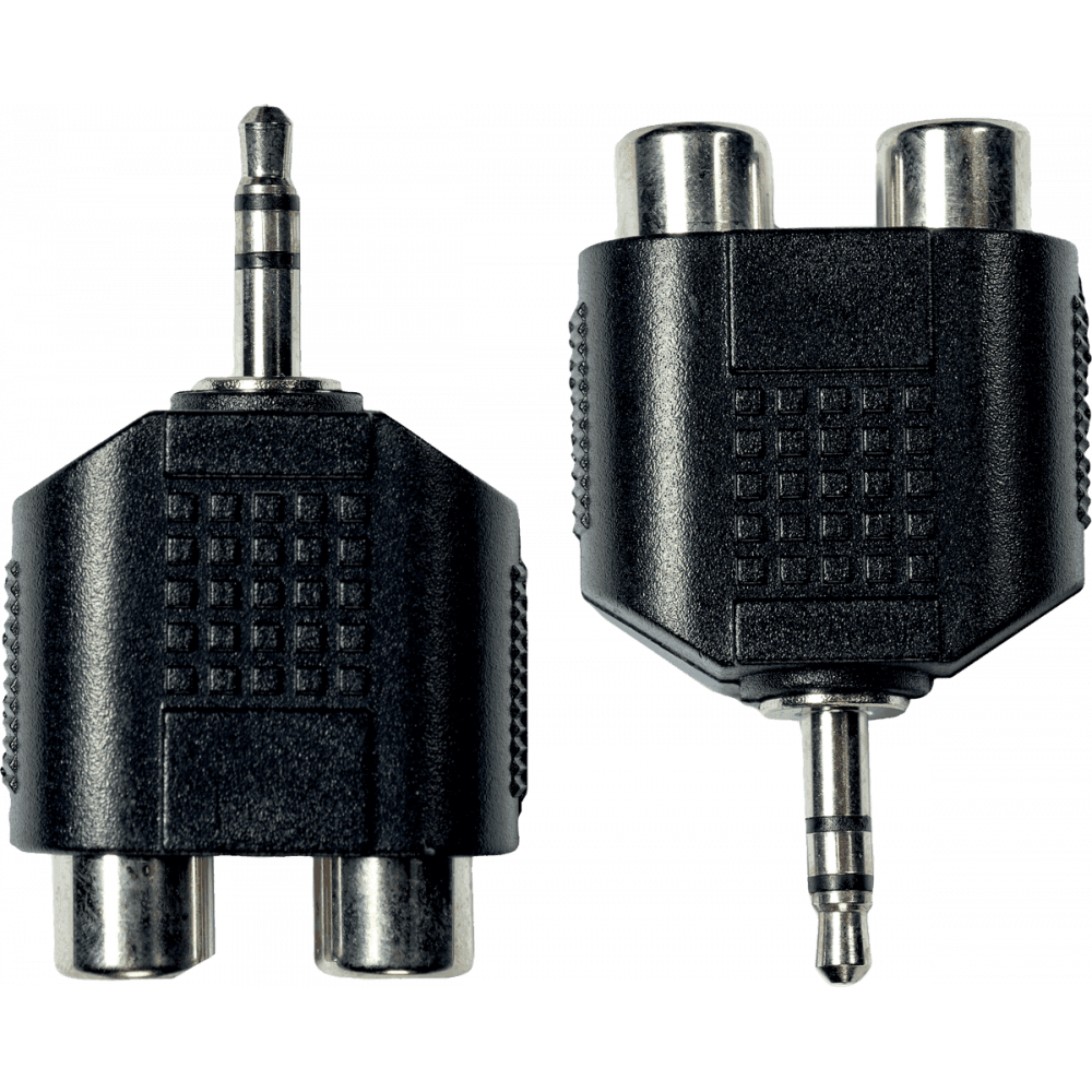 6.35 mm stereo jack male to 2 RCA female adapter