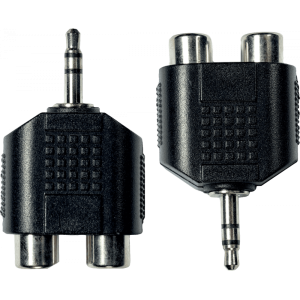 6.35 mm stereo jack male to 2 RCA female adapter