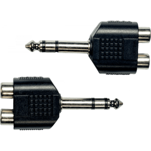6.35 mm stereo jack male to 2 RCA female adapter