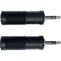 Aywa - A22, Cable Adaptateur jack male 3.5 mm stéréo jack fem. 6.35 mm - lot de 2