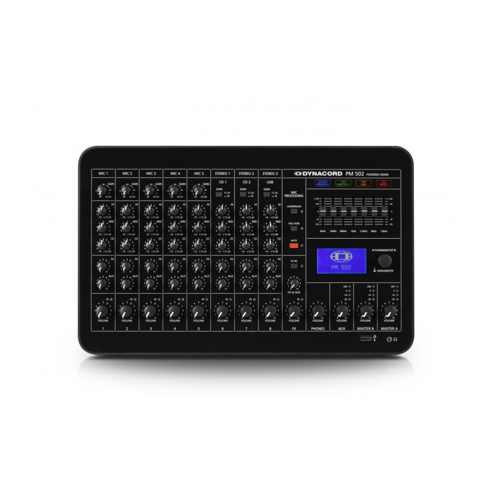 Dynacord - PM 502, Console amplifiée 2x450W RMS/ 4 Ohms Dynacord - PM 502, Console amplifiée 2x450W RMS/ 4 Ohms
